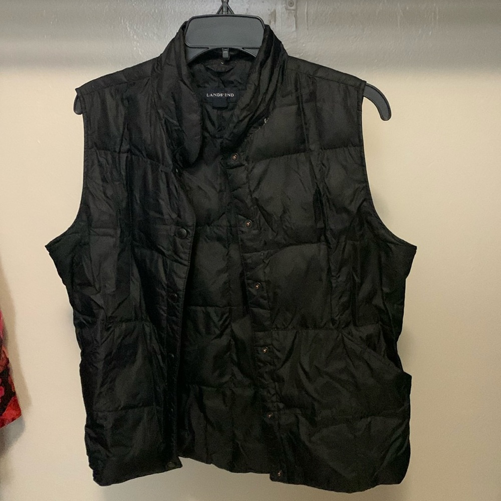 Lands End womens down puffer vest. Size S
